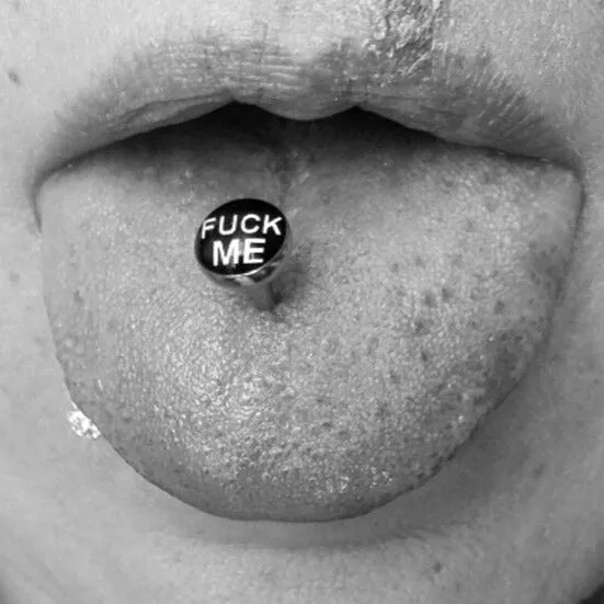 Internet Slang Logo Tongue Rings