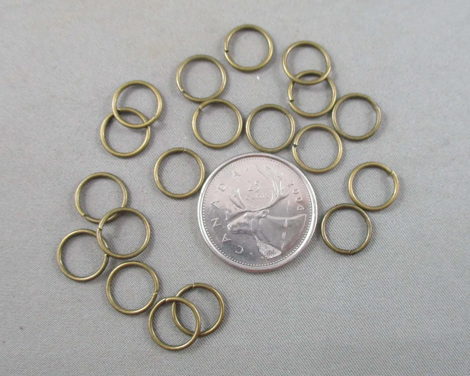 Jump Rings Antique Bronze Tone Various Sizes