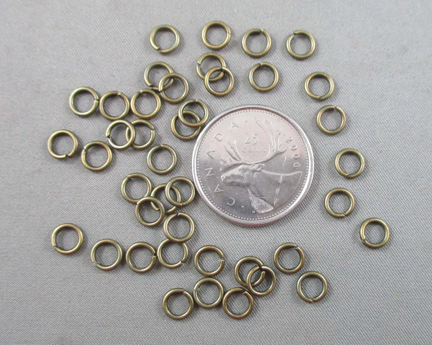 Jump Rings Antique Bronze Tone Various Sizes