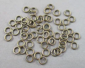 Jump Rings Antique Bronze Tone Various Sizes