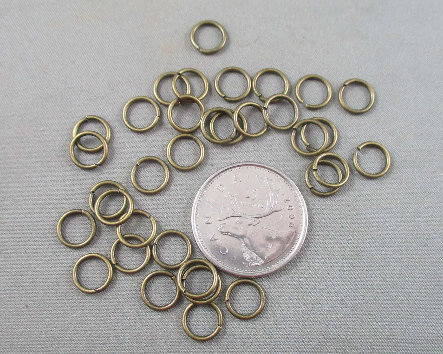 Jump Rings Antique Bronze Tone Various Sizes