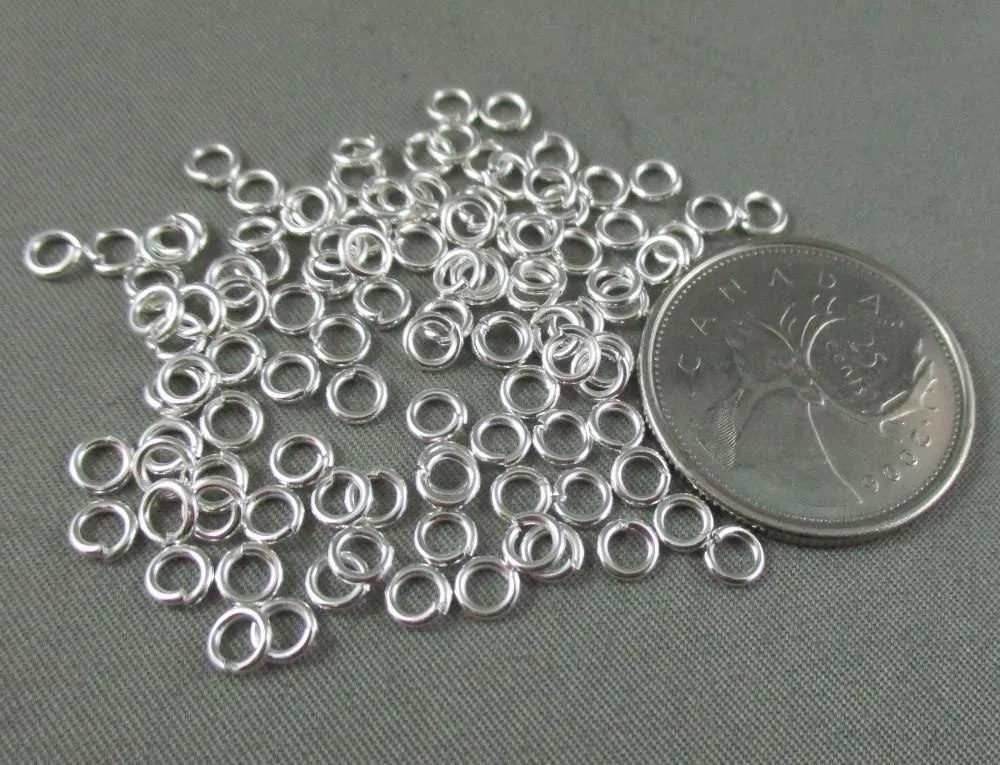 Jump Rings Silver Tone Various Sizes