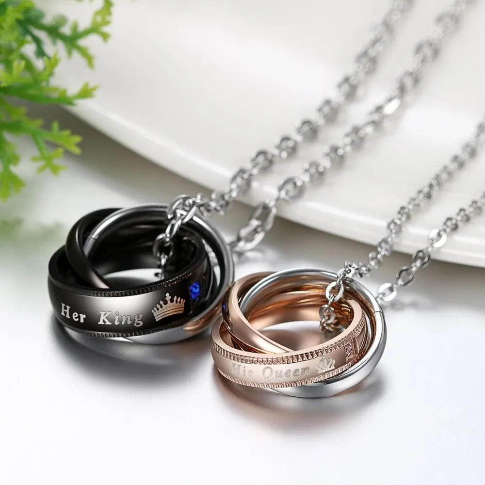 Matching Necklaces with King and Queen Couples Rings