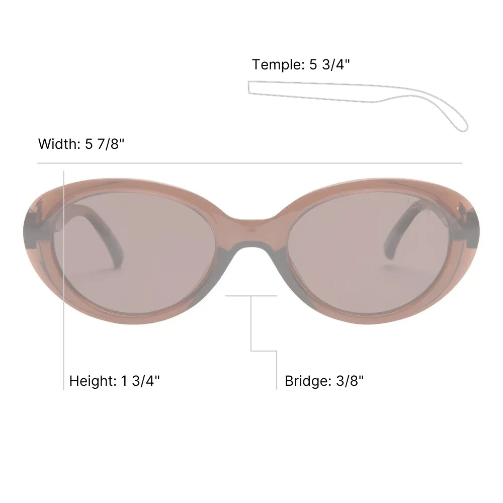 Monroe Retro Oval Sunglasses