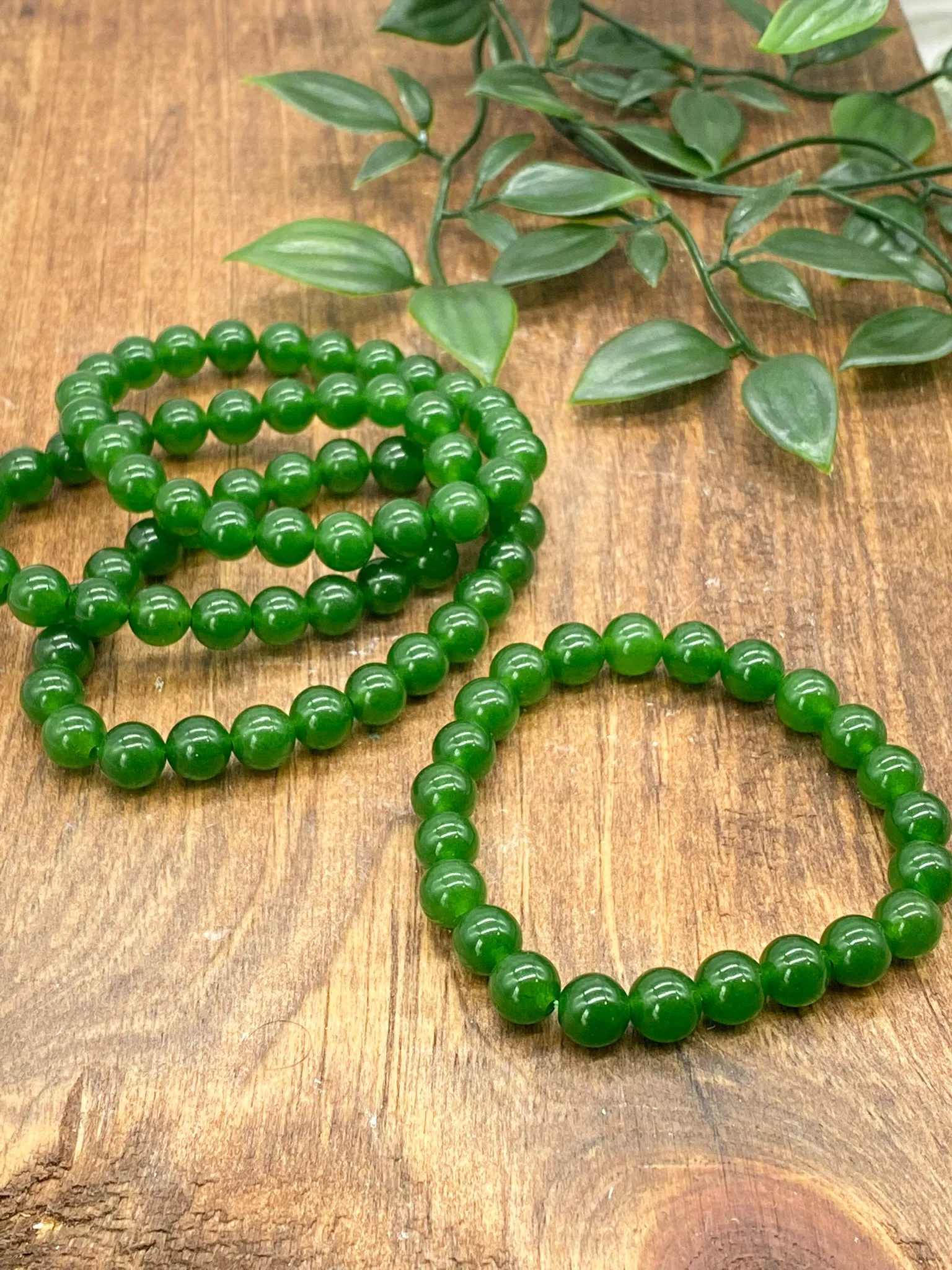 Natural Jade Bracelets, Light Green Jade Bangles, Green Jade Bracelets, 8mm Beads, Healing Bracelets, Chakra Cleansing Bracelet