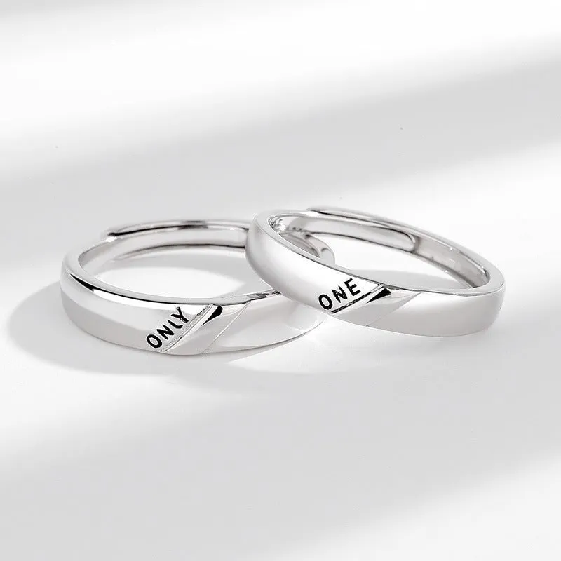 Only One - Matching Adjustable Couple Rings