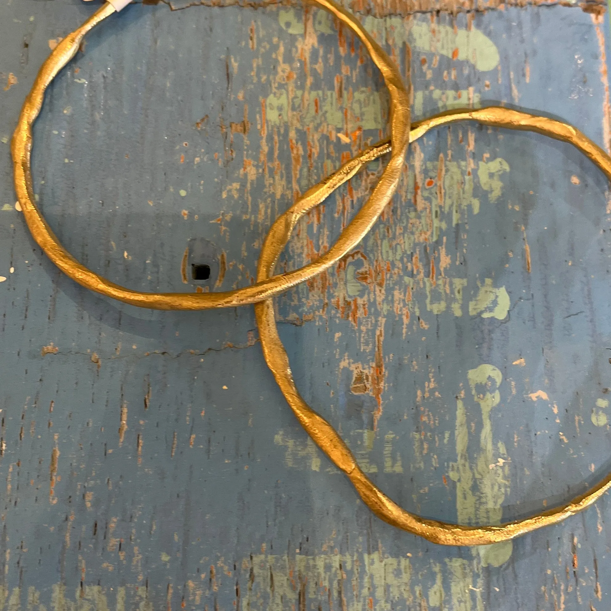 Organic gold bangle