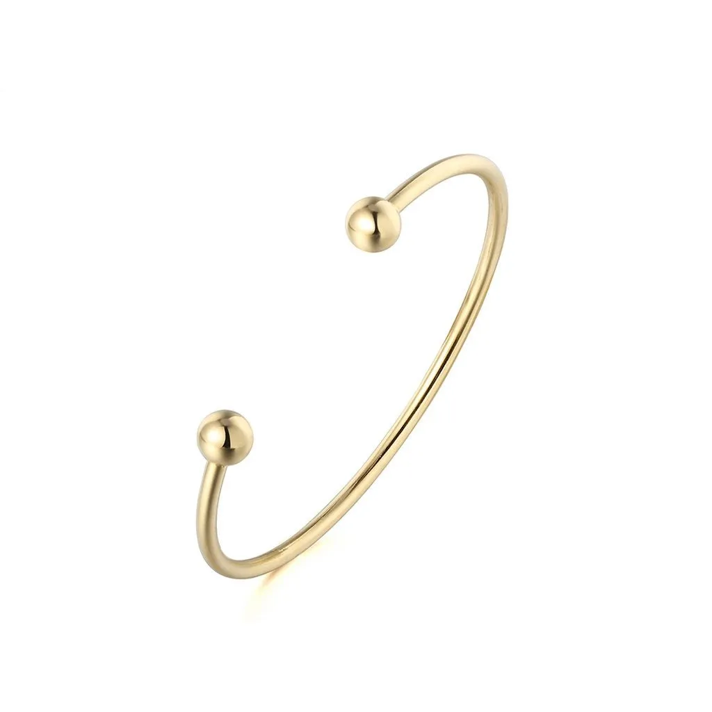 Oval Bangle with Ball on End