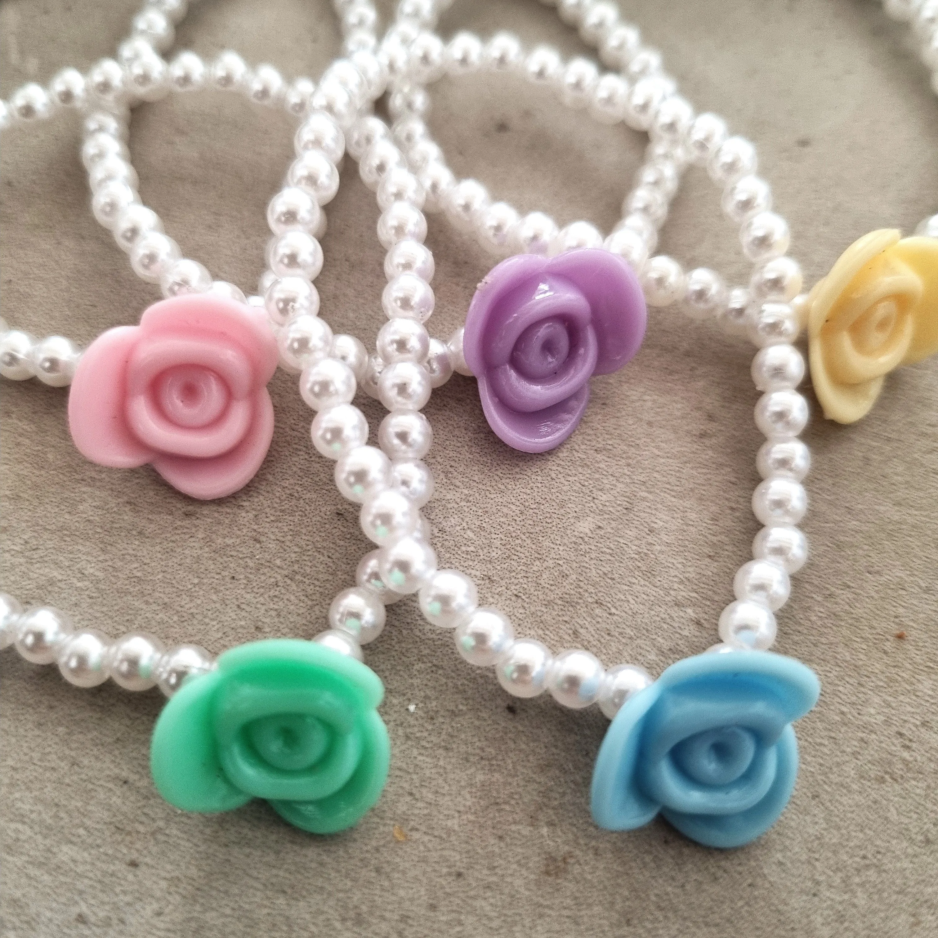 Pearls & roses bracelets