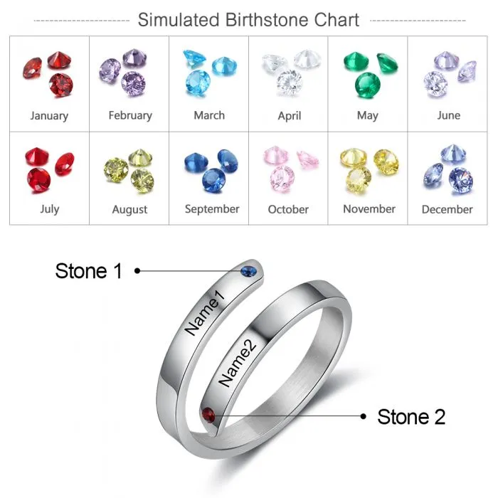 Personalized Custom Name Rings For Women