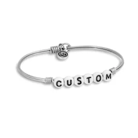 Personalized Letter Bead Bangle Bracelet