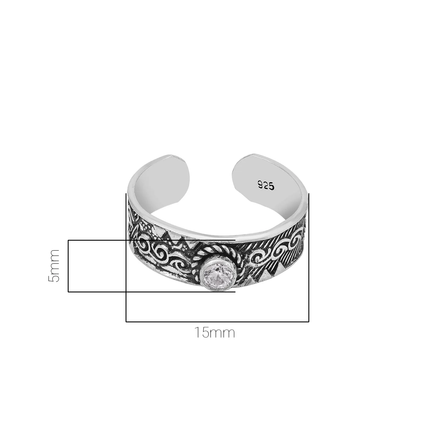 Pissara by Sukkhi Delightful 925 Sterling Silver Toe Rings For Women And Girls|with Authenticity Certificate, 925 Stamp & 6 Months Warranty