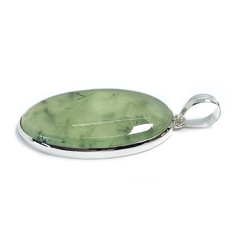 Prehnite Oval Bohemian Pendant