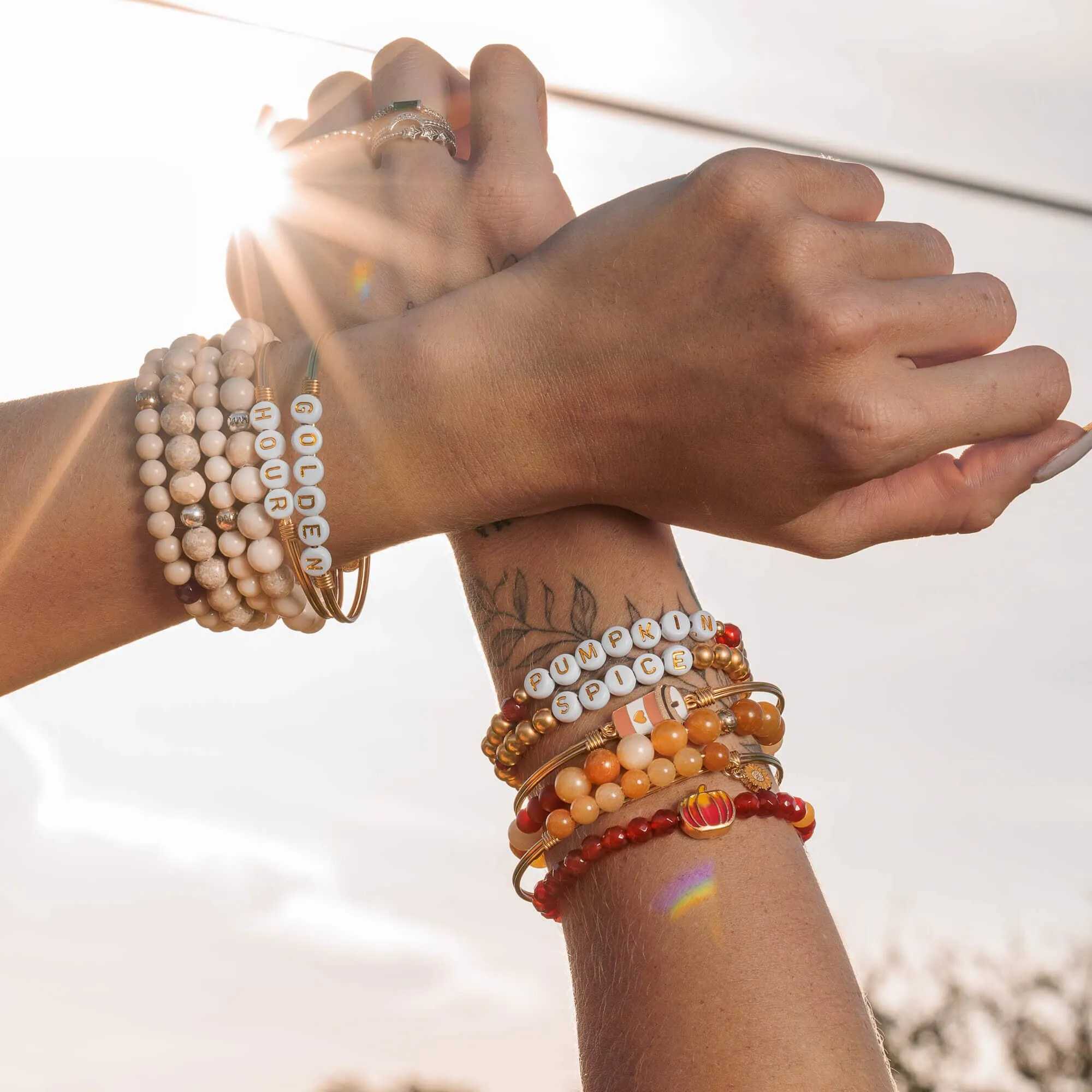 Pumpkin Spice Bangle Bracelet