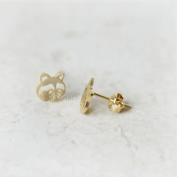 Raccoon earrings