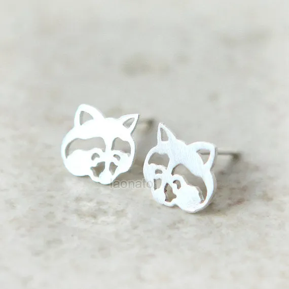 Raccoon earrings