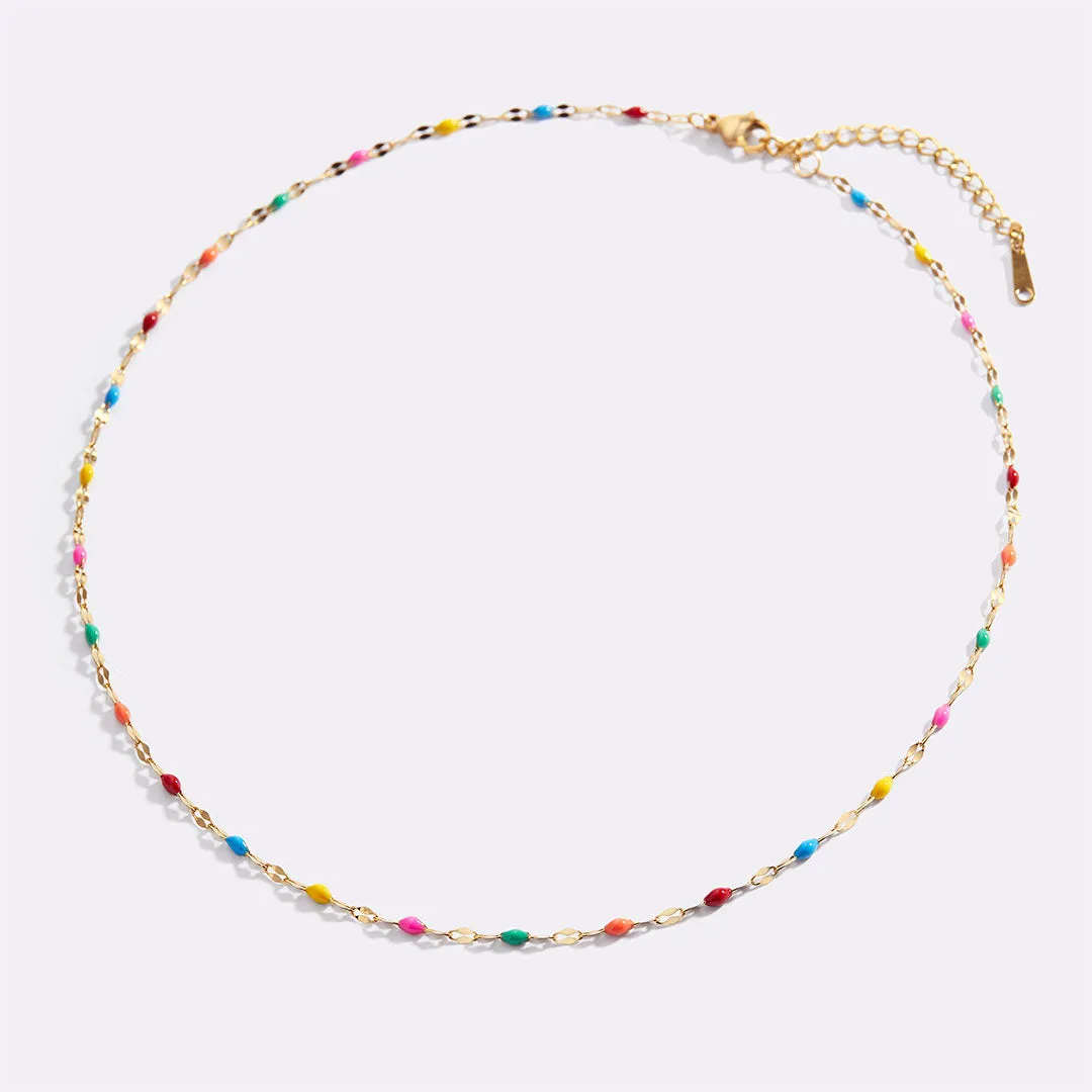 Rainbow Choker Necklace