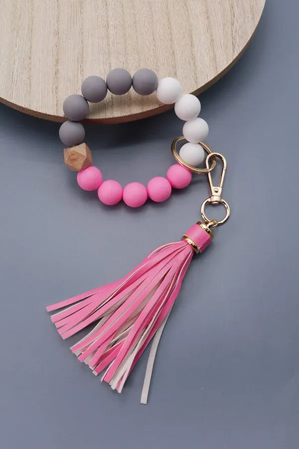 Silicone Bead Tassel Bracelets