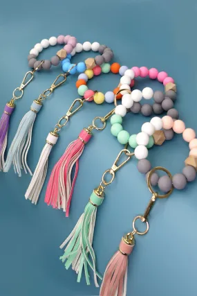 Silicone Bead Tassel Bracelets