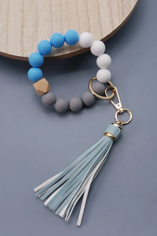 Silicone Bead Tassel Bracelets