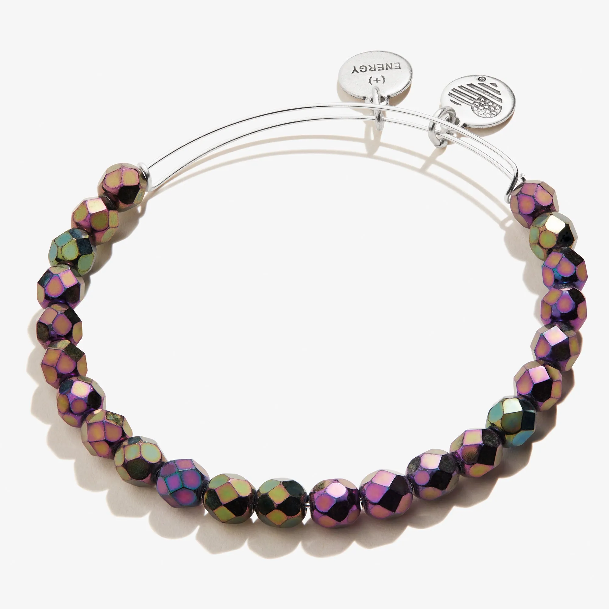 Solstice Beaded Bangle, Eggplant