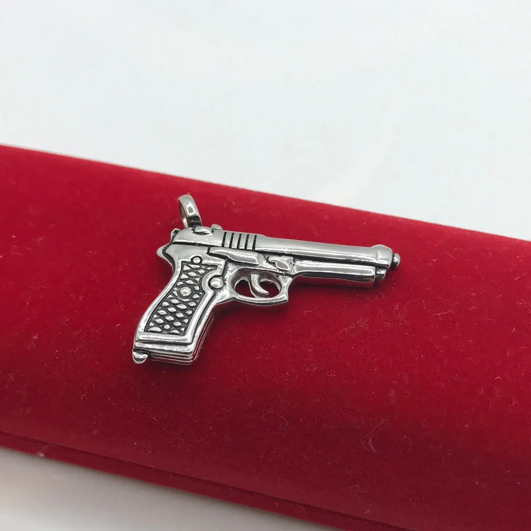 Stainless steel gun pendant