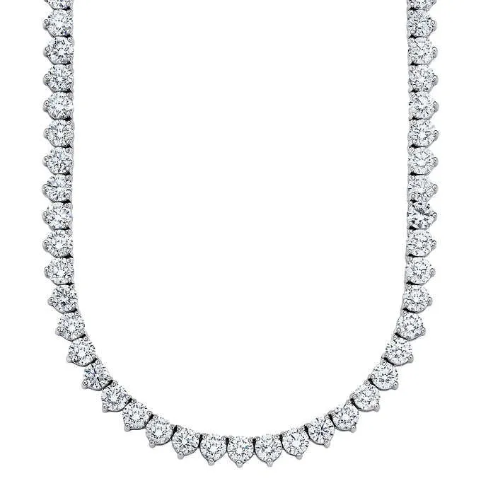 Tennis Necklace (27.63 ct Diamonds) in Platinum