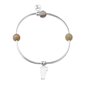 Vermont | Bangle Charm Bracelet | Amazonite - Courage